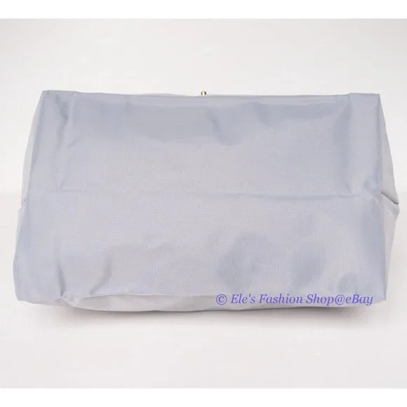 ❤️ NWT LONGCHAMP Le Pliage Small Medium Nylon Shoulder Tote GRAY 100% AUTHENTIC - Picture 14 of 16